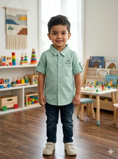 Casual Roll-Up Sleeve Shirt 